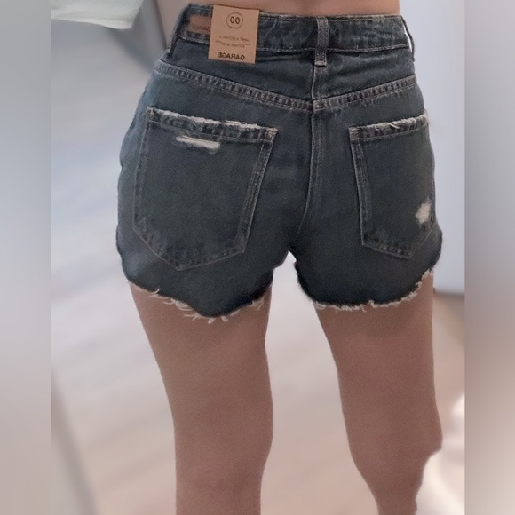 New Garage Festival Short, Beverly Hills Blue, High Rise Jean Shorts, Size 00 - Picture 2 of 6